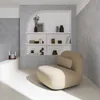 Poltrona girevole 360° bouclé, Beige Anteprima dell’immagine prodotto 8