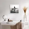 Poster - Poster ohne Rahmen - Frau Strand Surfen - 50x50 cm Produktbild-Vorschau 5
