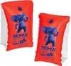 Two red armbands with a blue elephant graphic on them, shown side-by-side. Produktbild-Vorschau