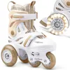 Kinder-Rollschuh-Set Cariboo Ballerina + goldene Schützer - Produktbild-Vorschau 9