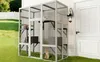 Gro?es Katzengehege (Catio) aus Holz mit Liegepl?tzen und Produktbild-Vorschau 6