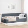vidaXL Sommier d'angle avec tête de lit gris foncé 100 cm x Voir les images du produit 2