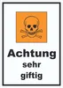 Schild Gefahrensymbol sehr giftig Totenkopf A5 (148x210mm) Produktbild-Vorschau 1