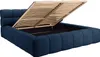 Bett mit Box 180 x 200 cm - Stoff - Dunkelblau + Matratze - Produktbild-Vorschau 9