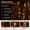 Mönch Kostüm Priester – Mönchskutte mit Kreuz & Kaputze – Produktbild-Vorschau 5