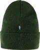 A green knitted beanie hat with a small Swedish flag emblem on the front. Anteprima dell’immagine prodotto