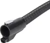 A close-up shot of a black flexible hose attachment for a vacuum cleaner, with a gray button on the side. Voir les images du produit