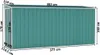 vidaXL Capannone verde 118x382x178 cm Acciaio zincato Anteprima dell’immagine prodotto 8