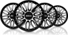 15" Zoll Radkappen Schwarz Silber Radzierblenden Radblenden Produktbild-Vorschau 2