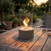 Housevitamin Tischfeuer – Rund – Metall/Glas – Taupe – Produktbild-Vorschau 5