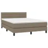 vidaXL Boxspringbett mit Matratze & LED Taupe 140x190 cm Produktbild-Vorschau 4