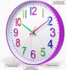 Kinder Wanduhr 12 Zoll, Leise Quarzuhr, 3D Zahlen, Modernes Produktbild-Vorschau 3