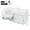 MODFU Hochbett Kinderbett 90x200cm mit Schrank und Produktbild-Vorschau 5