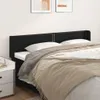 The Living Store Kopfteil mit Ohren Schwarz 203x16x78/88 cm Produktbild-Vorschau 1