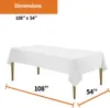 12er Pack weiße Einweg-Tischdecken 137*274 cm - Produktbild-Vorschau 2