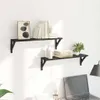 vidaXL Wandplanken, 2 stuks, zwart, eikenlook, 60 x 15 x Productafbeelding-voorbeeld 4