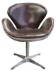 Křeslo Eggchair Leather Brown Metal Egg Chair Aviator Club Náhled obrázku produktu 1