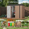 BEALIFE Metall-Gerätehaus 195x130x180 cm mit Bodenrahmen & Produktbild-Vorschau 5