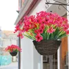 OKWISH 6 Stück Künstliche Blumen,Violett Kunstblumen Produktbild-Vorschau 4