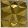 A square gold 3D wall panel with geometric facets. Anteprima dell’immagine prodotto