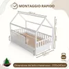 Crazy Pine Hausbett mit Schubladen 140x200 cm – Kinderbett Produktbild-Vorschau 10