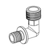 TECE Flex Bogen mit AG 16x1/2" Messing DVGW Fittings Produktbild-Vorschau 2