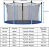 Siatka zabezpieczająca COSTWAY Ø366 cm do trampolin Podgląd zdjęcia produktu 6