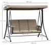 Outsunny Hollywoodschaukel mit Seitentasche, 3-Sitzer Produktbild-Vorschau 3