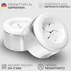 Set di 4 portasciugamani in acciaio inox, bianco, Anteprima dell’immagine prodotto 3