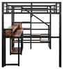 Metalowy łóżko piętrowe z szafką schodową, półką, portami Podgląd zdjęcia produktu 13