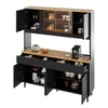 Mobiletto buffet alto con illuminazione a LED controllabile Anteprima dell’immagine prodotto 15