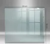 A glass fireplace protective plate with dimensions indicated. Produktbild-Vorschau