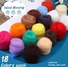 Filzwolle Set, 18 Farben Filzwolle Roving, Filzen Produktbild-Vorschau 3