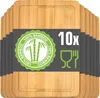 lot de 10 : planches à découper en bois 22x15 Petites Voir les images du produit 1