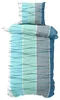 Mikrofaser Bettwäsche Set 155x220 cm Bettbezug Petrol Blau Produktbild-Vorschau 1