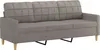 vidaXL 2-tlg. Sofagarnitur mit Kissen Taupe Stoff Produktbild-Vorschau 4