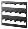 A black metal spice rack with multiple shelves and holders for spice jars. Produktbild-Vorschau