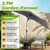 Angel Living 250cm Halbrund Sonnenschirm, Produktbild-Vorschau 8