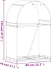 vidaXL Prístrešok na palivové drevo strieborný 80x45x120 cm Náhľad obrázku produktu 8
