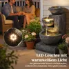 Outsunny Springbrunnen 3-stufig Gartenbrunnen mit LED Produktbild-Vorschau 4