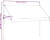 ručně stahovací markýza vidaXL 350 cm oranžová/bílá Náhled obrázku produktu 6