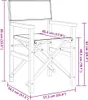Chaises de régie 2 pcs. Pliable Crème Bois massif Teck Voir les images du produit 9