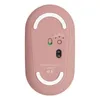 The underside of a pink Logitech Pebble Mouse 2 M350s. Produktbild-Vorschau