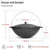 Premium Gusseisen Kazan 15L Schwenktopf Plov mit Bügel und Produktbild-Vorschau 2