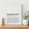 Schwester Poster Definition - Geschwister Geschenk Wandbild Produktbild-Vorschau 4