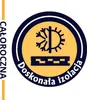 A circular logo with text and icons related to insulation. Podgląd zdjęcia produktu