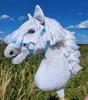 Super Hobby Horse Pferd auf Stab A3 weiß handgenäht und Produktbild-Vorschau 10