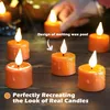 LED čajové svíčky, dobíjecí, sada 12 kusů, oranžové Náhled obrázku produktu 3