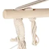 A close-up view of a wooden bar with ropes attached, likely part of a hammock or hanging chair. Náhled obrázku produktu