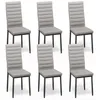 Six gray dining chairs are arranged in two rows of three on a white background. Produktbild-Vorschau